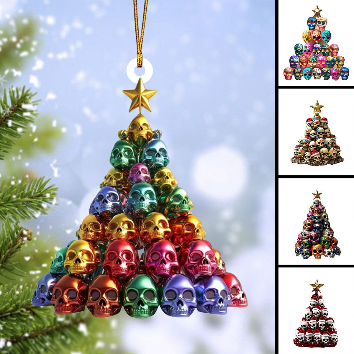 Skulls Skeletons Ornament-Gift For Spooky Friends-2024 New Release