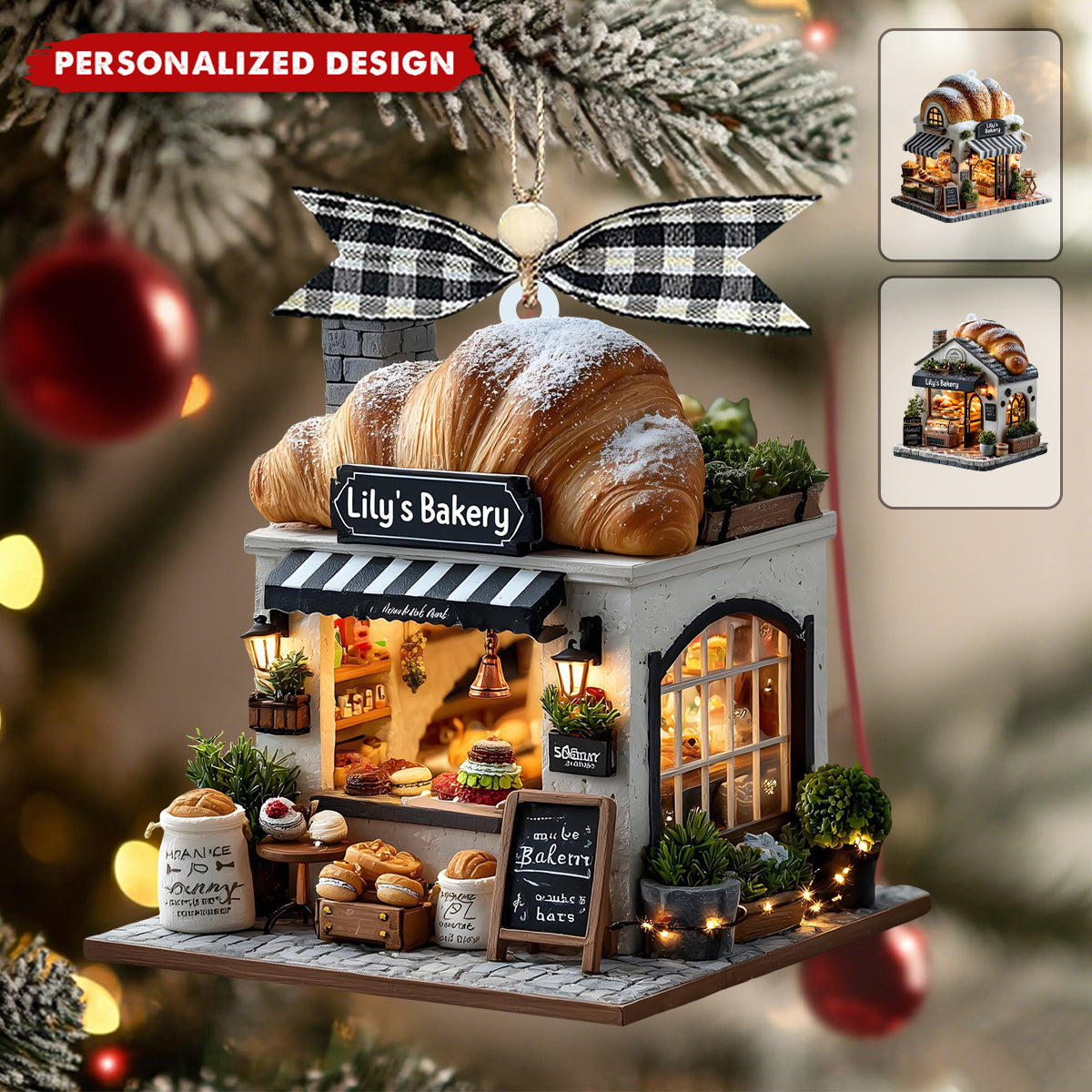 Personalized Bakery Christmas Ornament