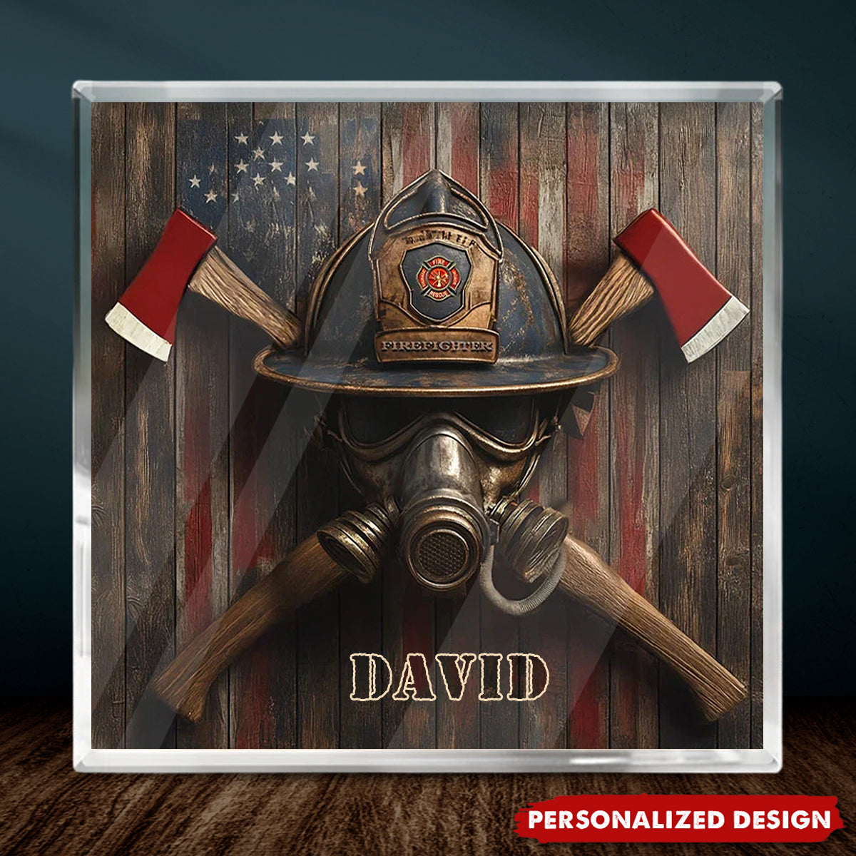 Firefighter's Honor Emblem-Personalized Plaque