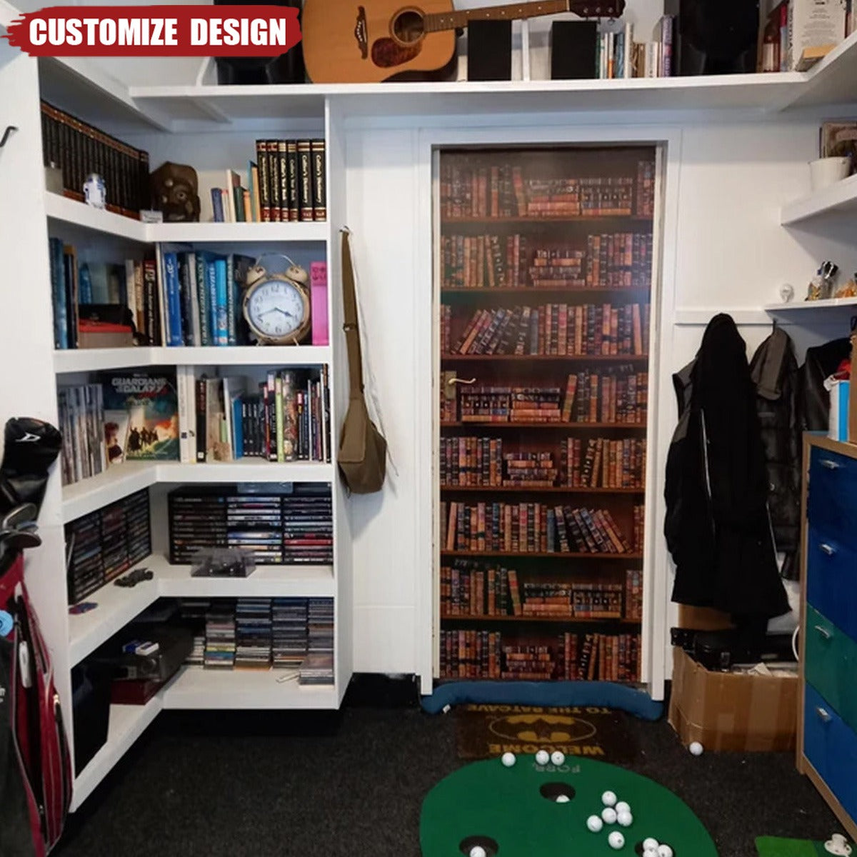 Personalized Bookcase Door Cover - Gift FoR Bookworms