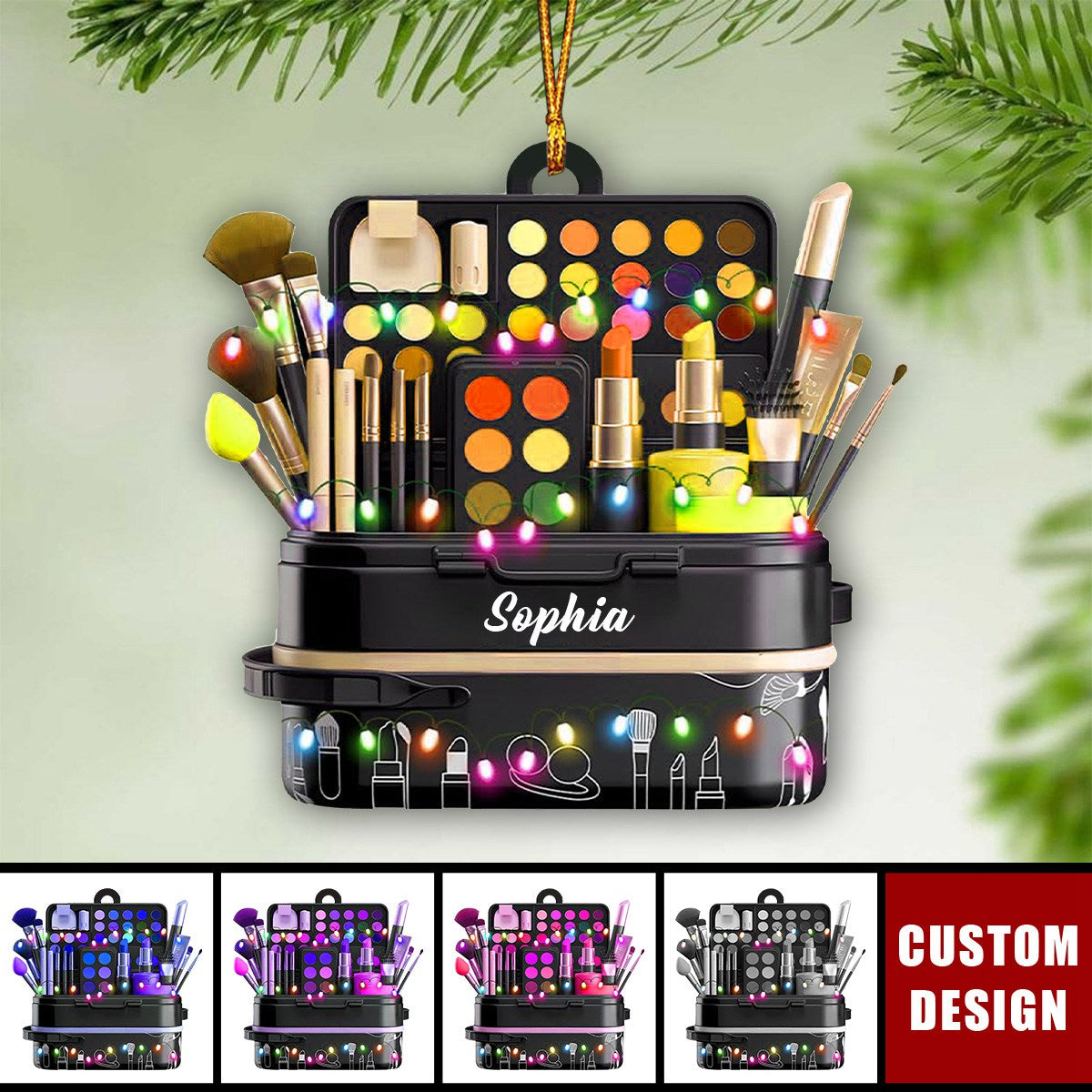 Personalized Makeup Tools Christmas Ornament, Gift for Makeup Artist - 2024 New Release