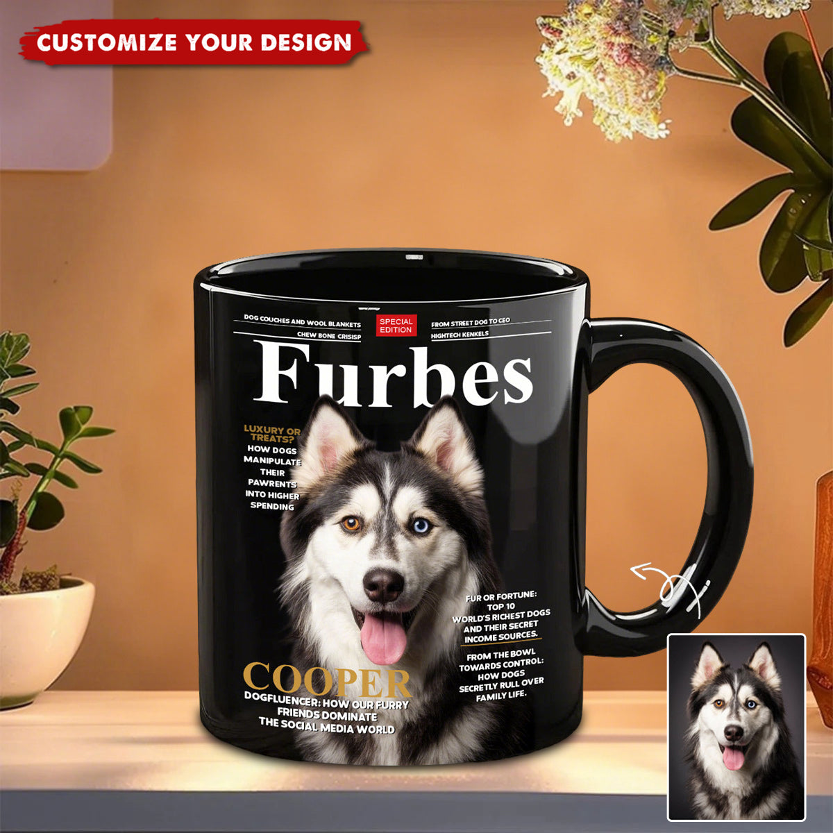 Furbes Custom Photo Dog Mug Gift For Dog Lover