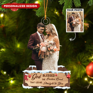 Personalized Photo Christian Couple Acrylic Christmas Ornament-Gifts For Couple