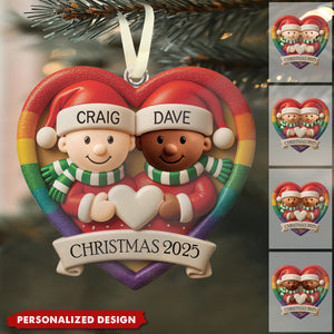 Personalized Same Sex Couple Christmas Ornament