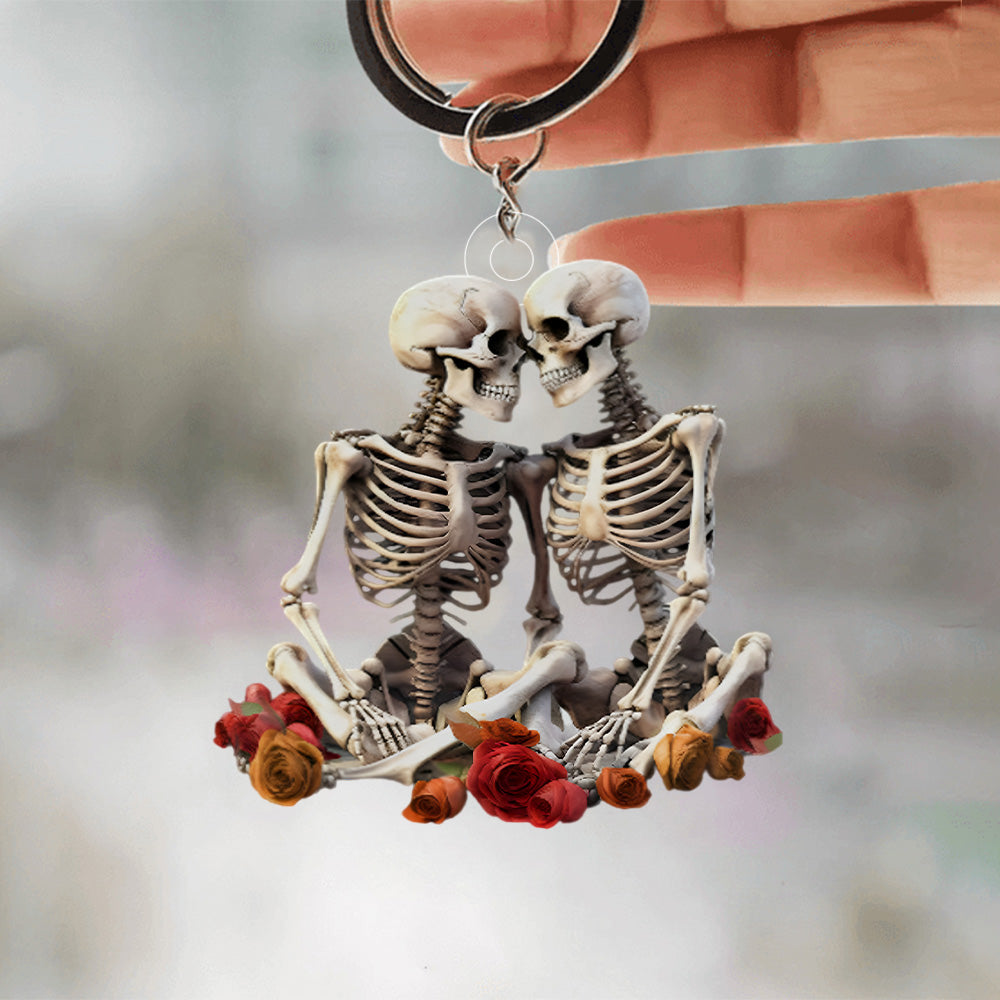 Skeleton Couple Keychain - Gift For Couple