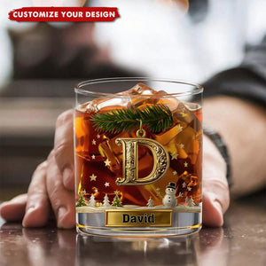 Merry Christmas - Personalized Family Whiskey Glass