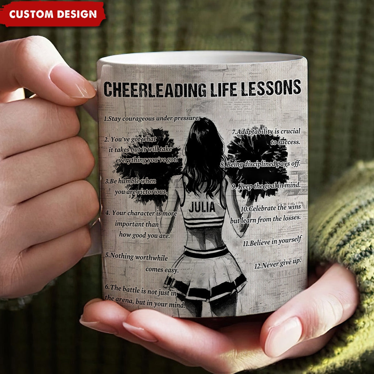 Personalized Cheerleading Girl Mug - Gift For Cheerleading Lovers