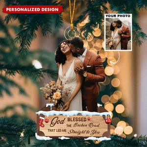 Personalized Photo Christian Couple Acrylic Christmas Ornament-Gifts For Couple