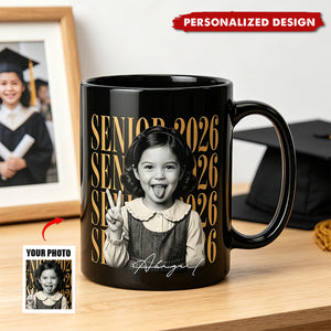Personalized Senior Accent Photo Mug-Graduation Gift