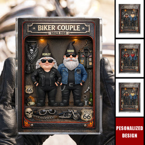Personalized Biker Couple Acrylic Block Plaque - Anniversary, Valentine's Day Gift, Gift For Him, Gift For Her