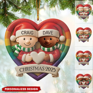 Personalized Same Sex Couple Christmas Ornament
