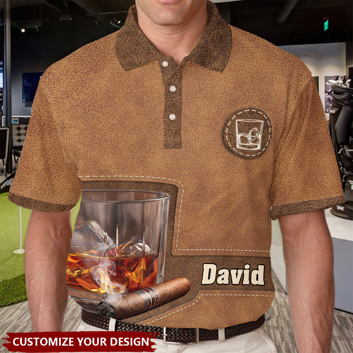 Whiskey And Cigar - Personalized Whisky Polo Shirt