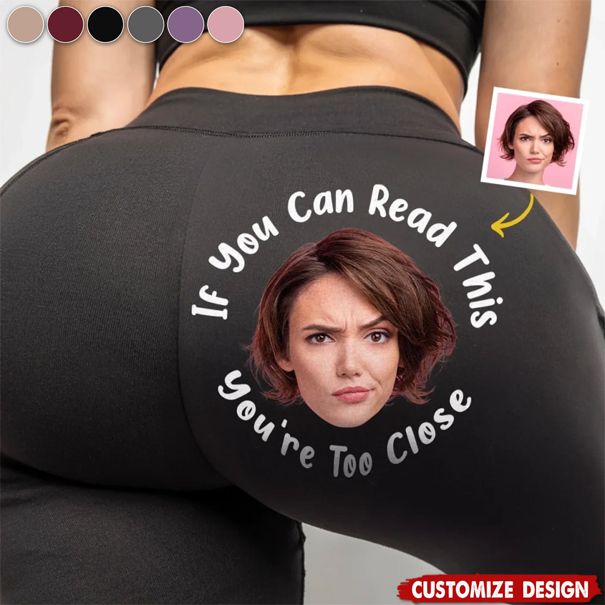 Eyes Up Here - Personalized Women Leggings - Gift For Wife, Anniversary