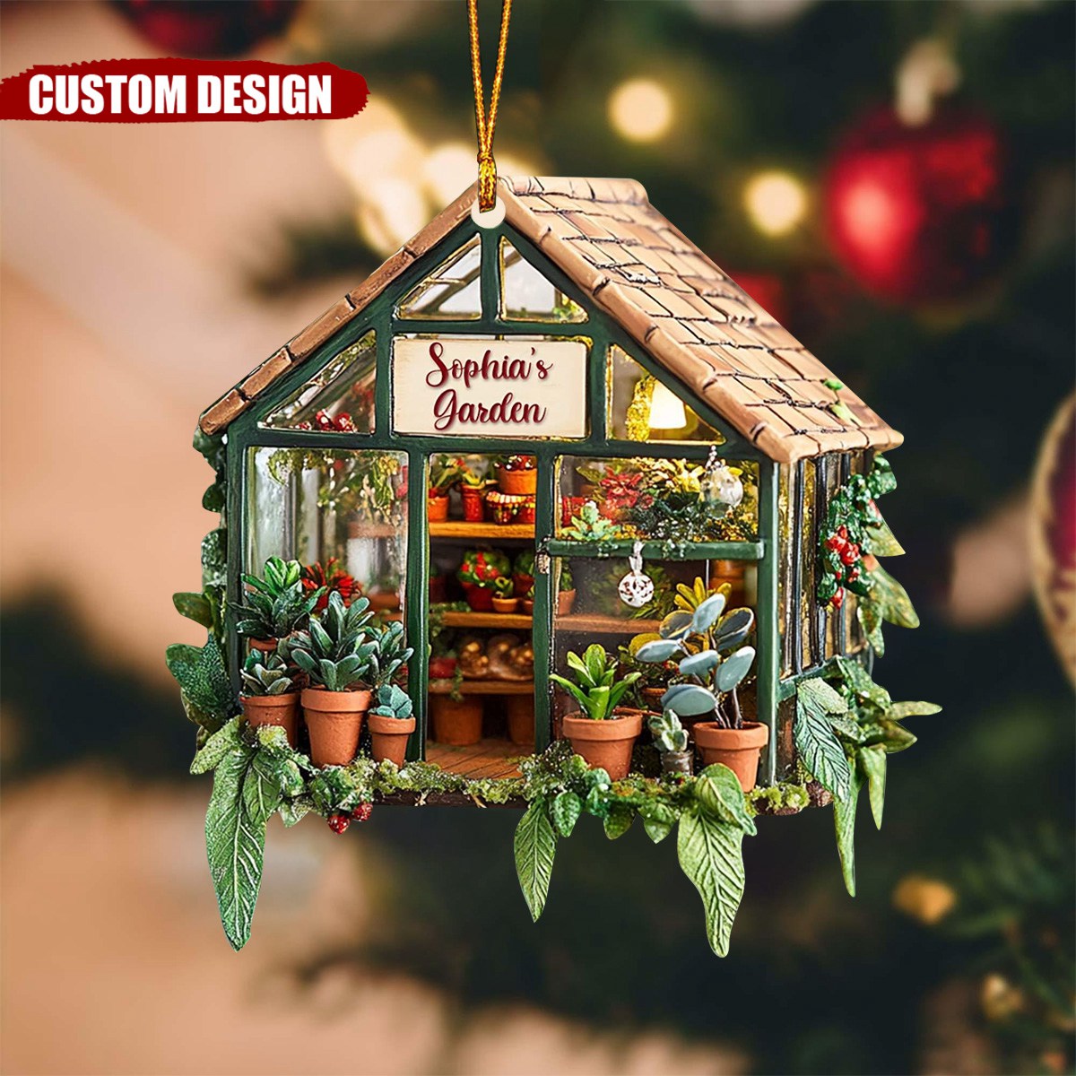 Personalized Greenhouse garden Christmas Ornament-Gifts For garden Lovers