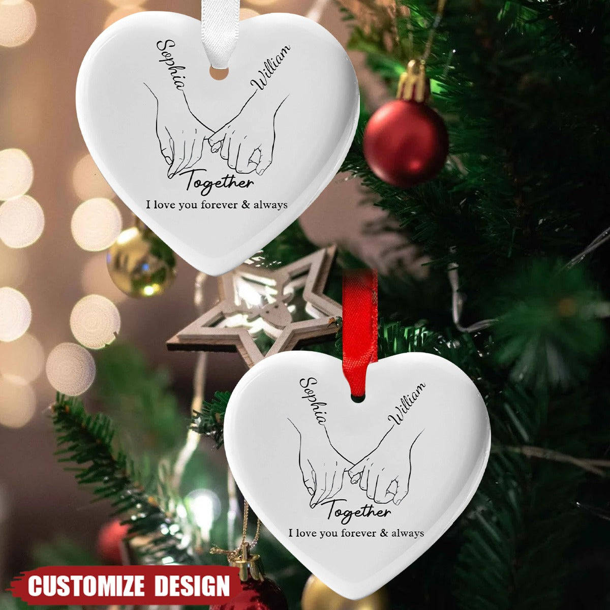 From our first kiss till our last breath -  Personalized Ceramic Ornament - 2024 New Release