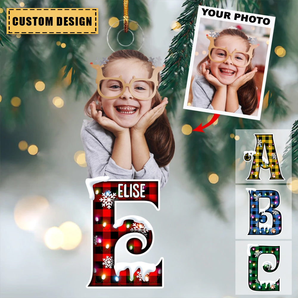 Personalized  Photo Mica Ornament - Christmas Gift For Kid, Family Members