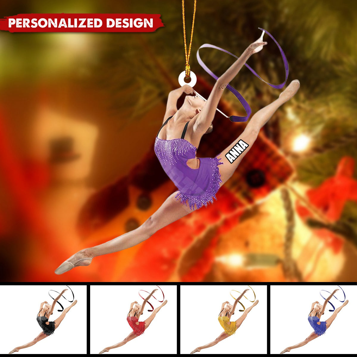 Personalized Gymnastics Girl Ornament-Gift For Daughter Gymnastics Lover-2024 New Release