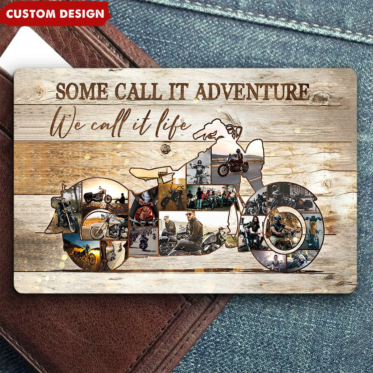 I Call It Life - Motorcycle Photo Collage Personalized Wallet Card