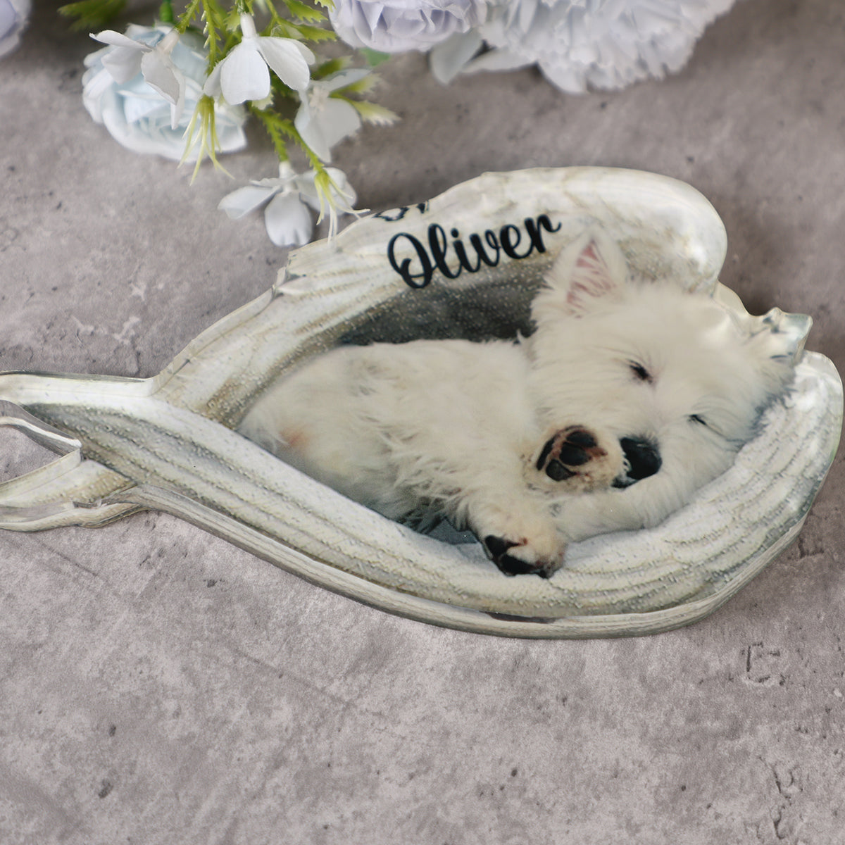 Personalized Dog Sleeping Angel Acrylic Plaque -Great Gift Idea For Dog Lovers