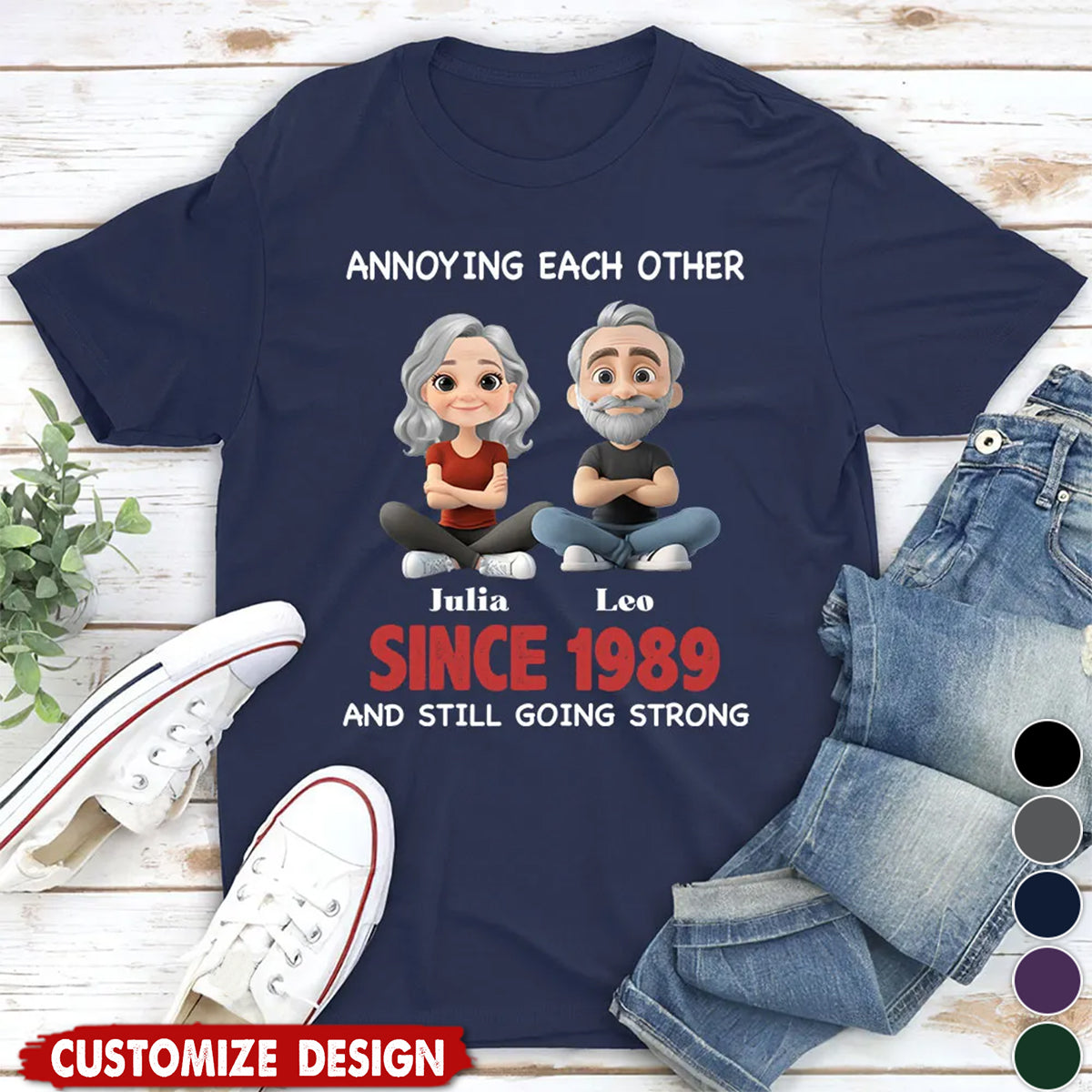 Together Forever - Personalized Unisex T-shirt - Gift For Couple
