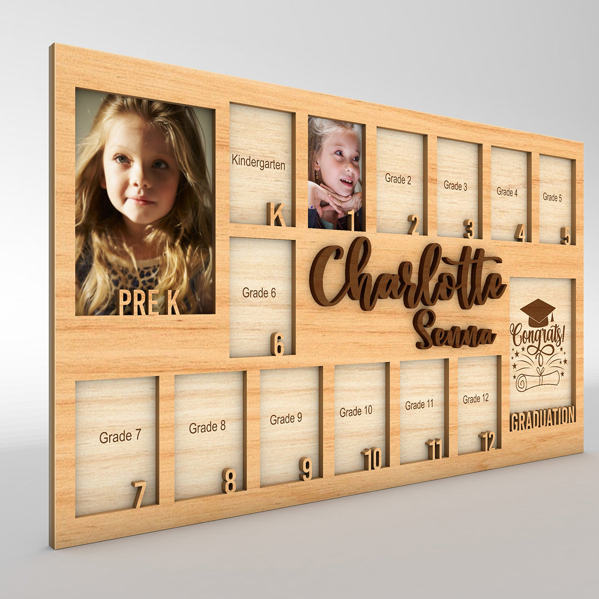 Personalized School Year Photo Frame - Gift For Your Kids