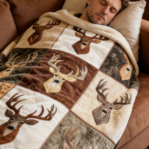Personalized Deer Hunting Quilt Blanket - Gift for Hunter