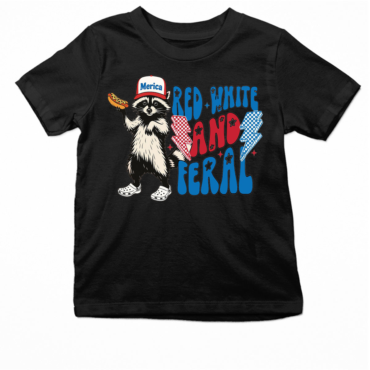 Funny 4th of July - Feral Raccoon Independence Day T-Shirt