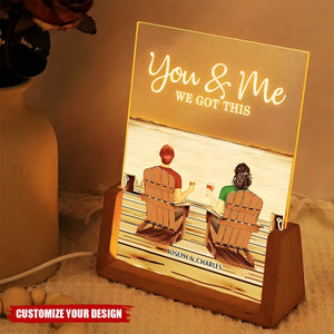 Back Couple Together You And Me We Got This - Personalized Night Light