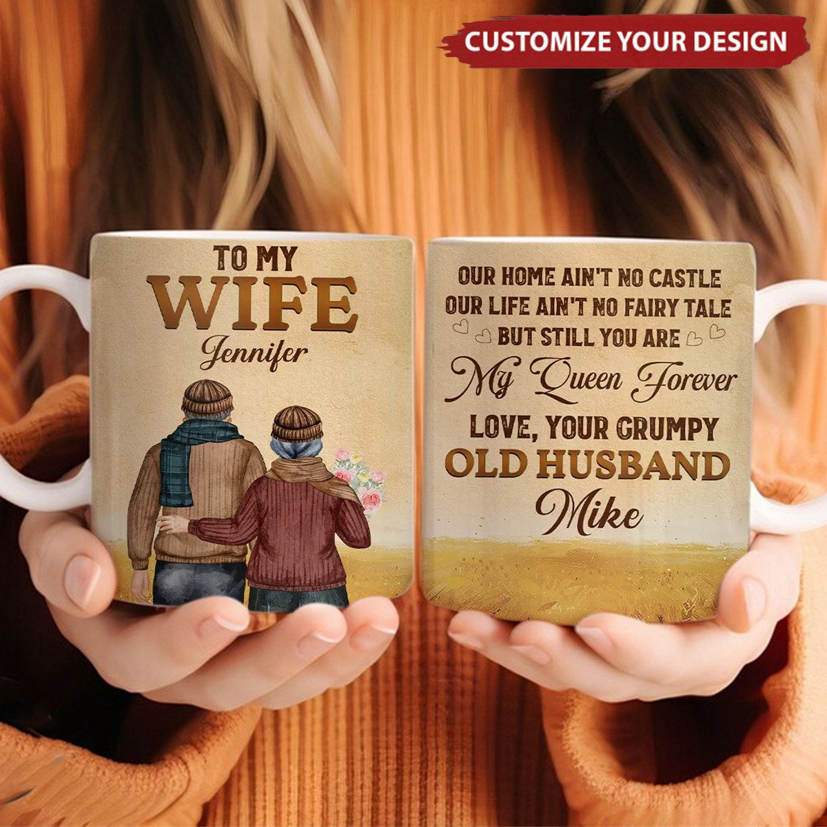 To My Wife You Are My Queen Forever - Personalized Couple Coffee Mug