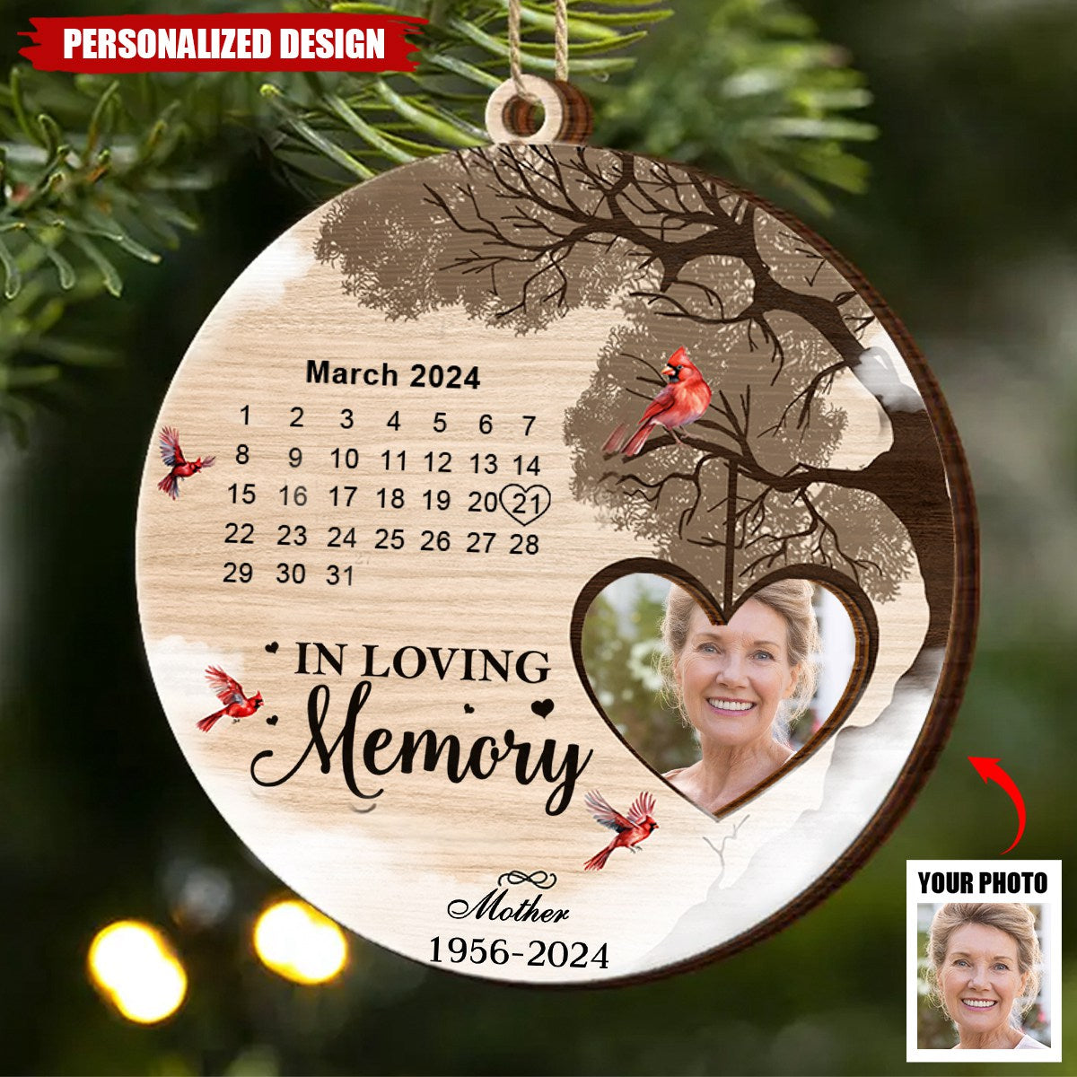 2024 New Release Calendar The Day God Called You Home Memorial - Personalized Wooden Ornament