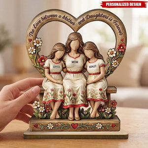Rooted in Love Mother Daughters-Personalized Wooden Plaque-Gift For Mom