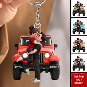 Personalized Romantic Couple Keychain - Gift for Couple