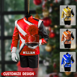 Personalized Marching Band Uniform Ornament - Gift For Band Leader, Music Lover
