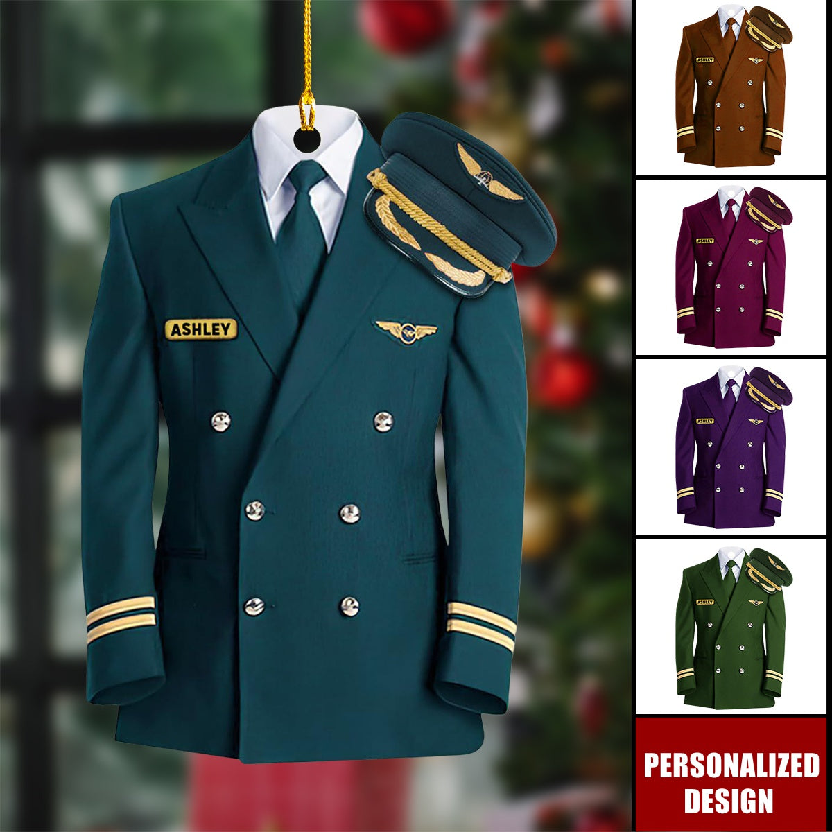 Personalized Pilot Uniform Ornament-Gift For pilot