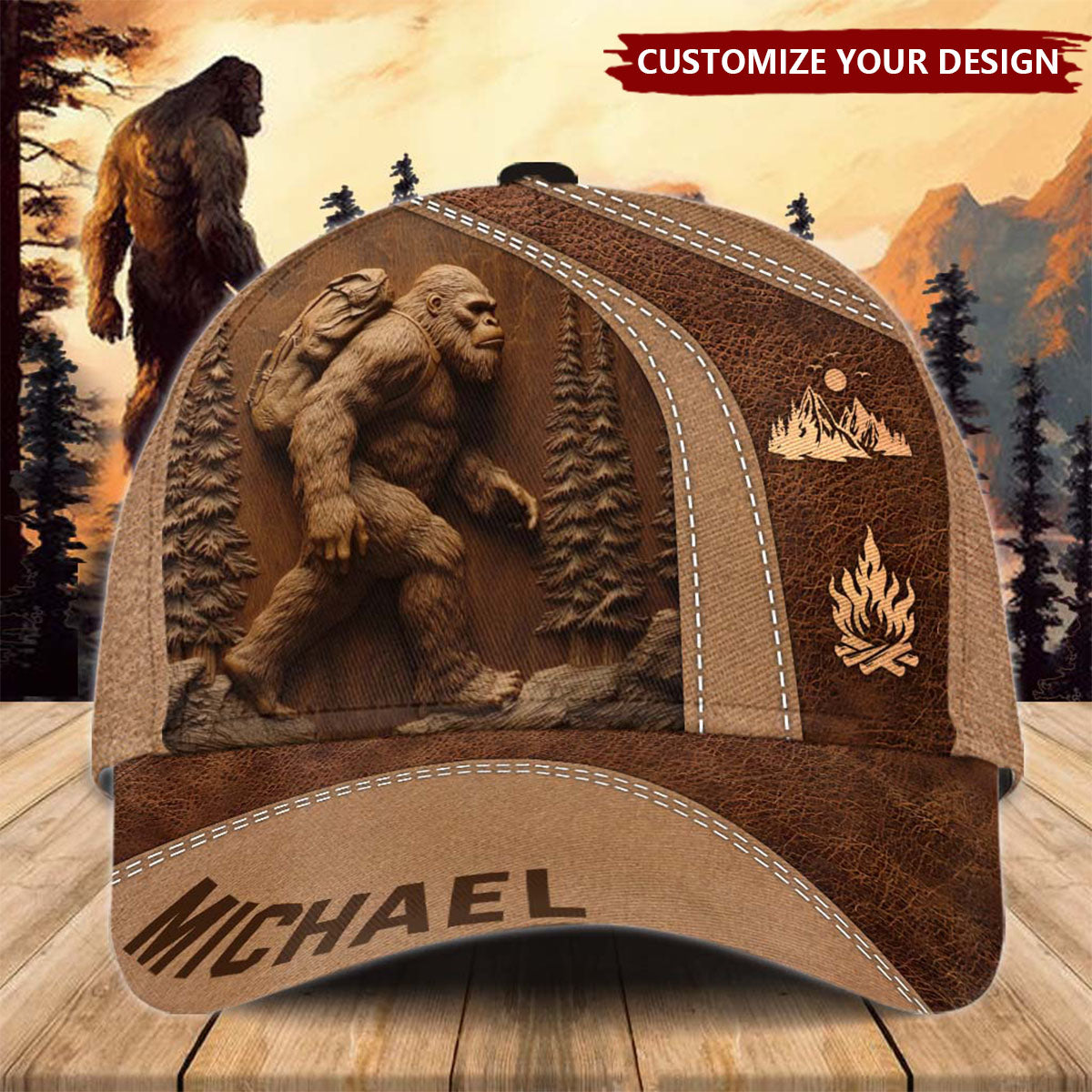 Sasquatch - Personalized Hiking Classic Cap