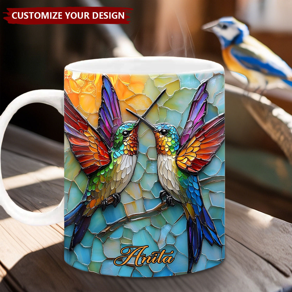 Couple Hummingbird - Personalized Hummingbird Coffee Mug