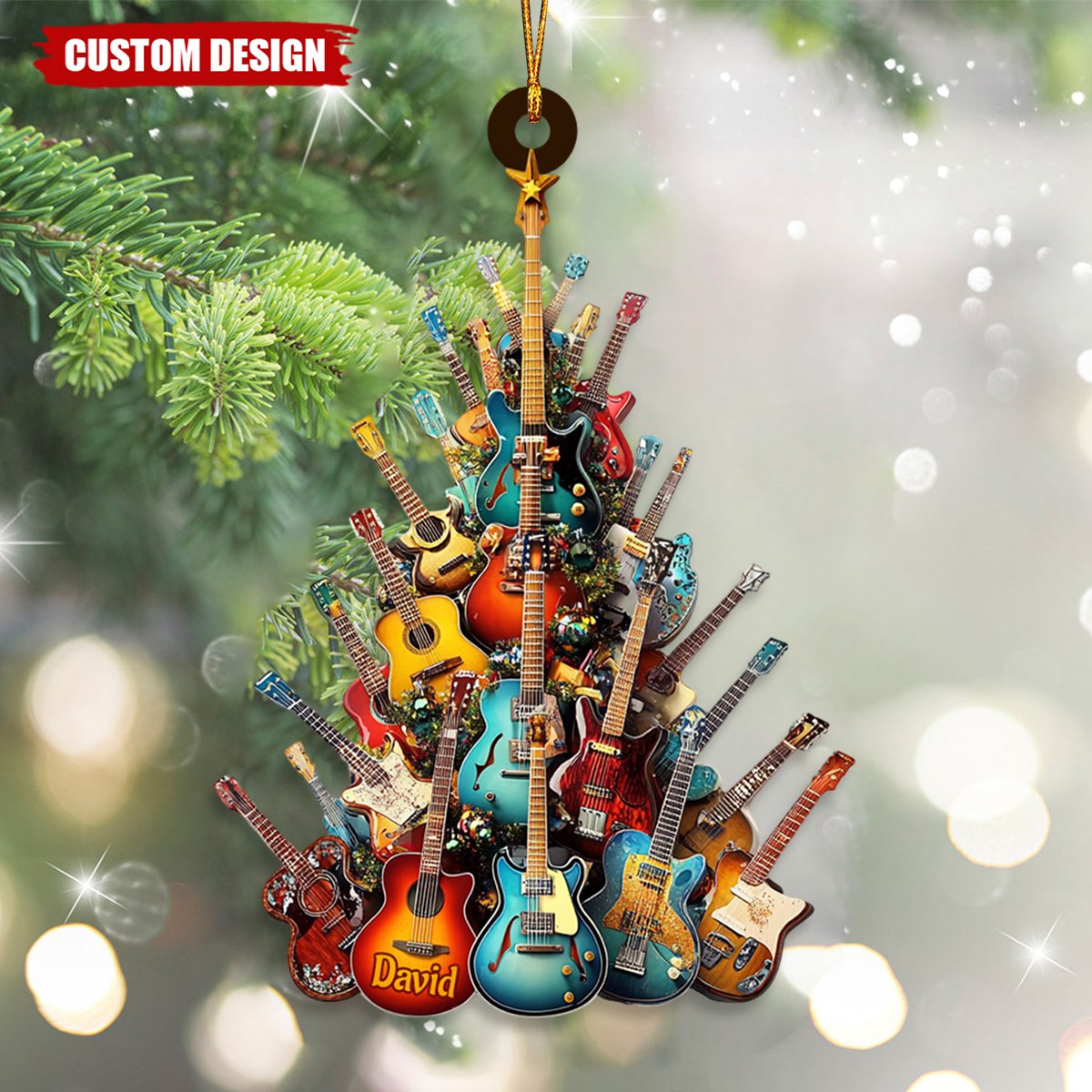 Awesome Guitar - Personalized Guitar Ornament