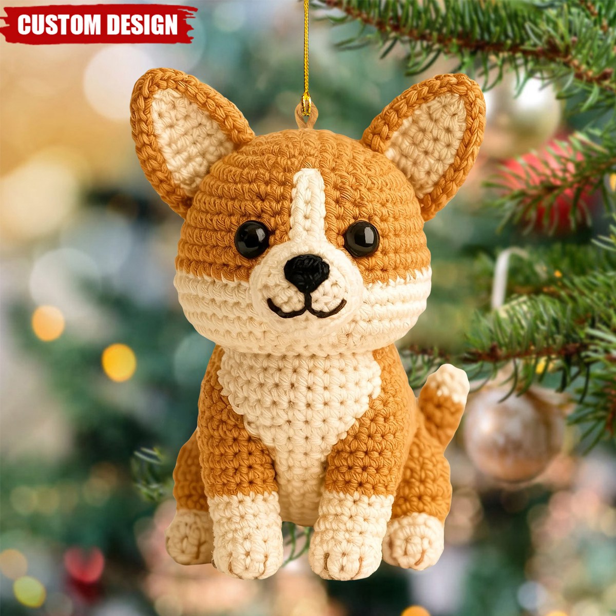 Custom Photo Crochet Ornament - Personalized Christmas Birthday Gifts For Dog Cat Lovers, Dog Dad And Mom, Cat Owners - Little Loaf Of Happiness