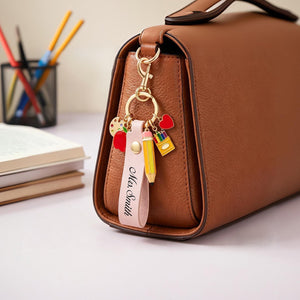Personalized Back to School Keychain - Teacher Appreciation Gift