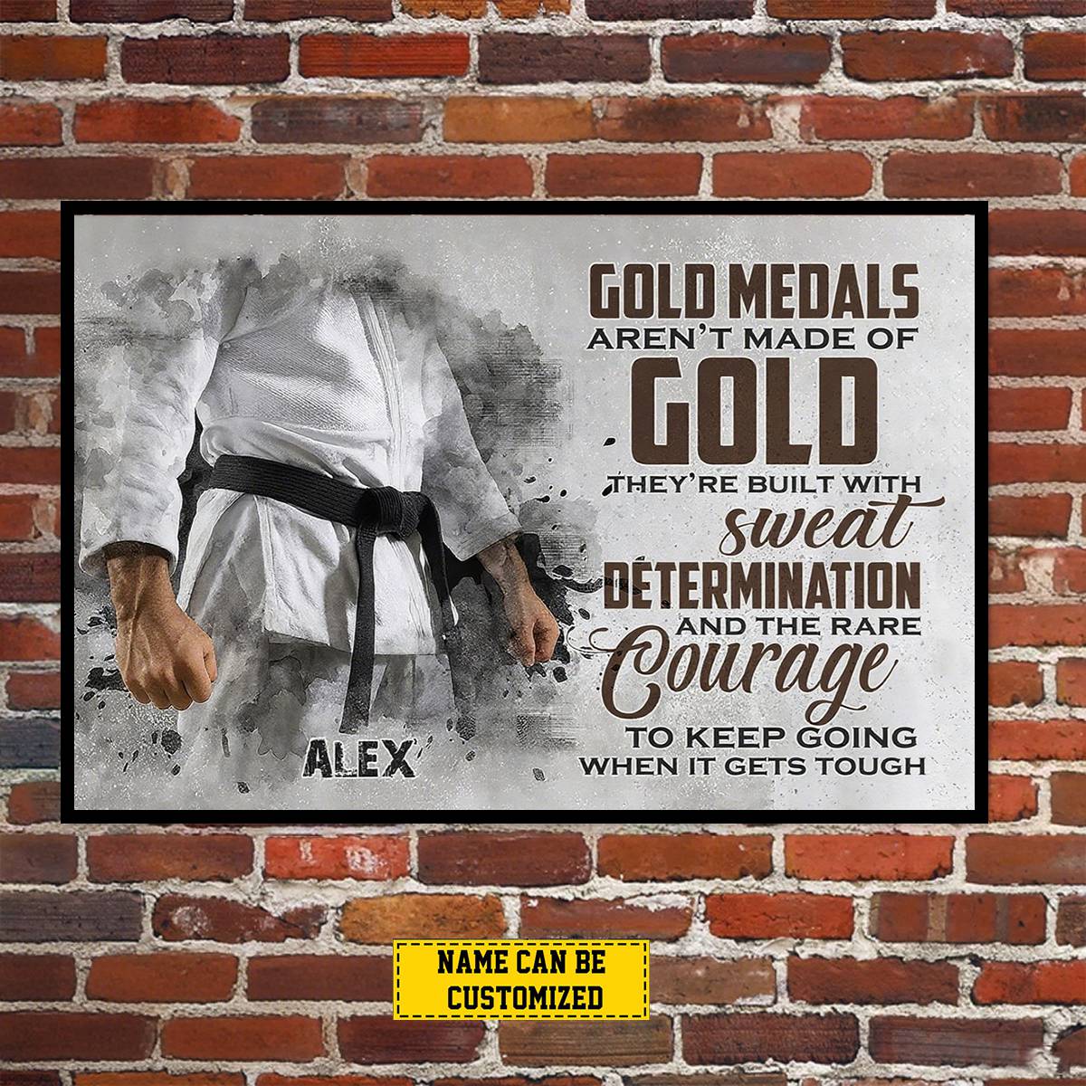Personalized Jiu Jitsu Man Canvas Painting, Gold Medals Aren't Made Of Gold Wall Art Decor, Poster Gift For Jiu Jitsu Lovers