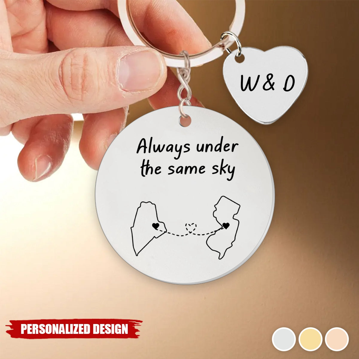 Long Distance Relationship-Personalized Keychain-Gift for Family, Friends