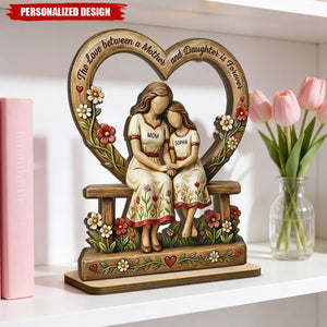 Rooted in Love Mother Daughters-Personalized Wooden Plaque-Gift For Mom
