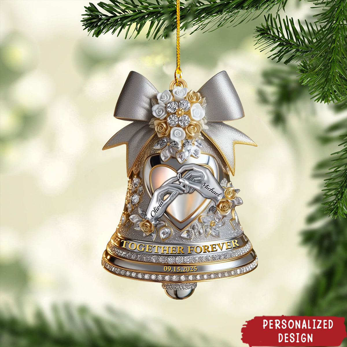 Together Forever - Personalized Couple Ornament