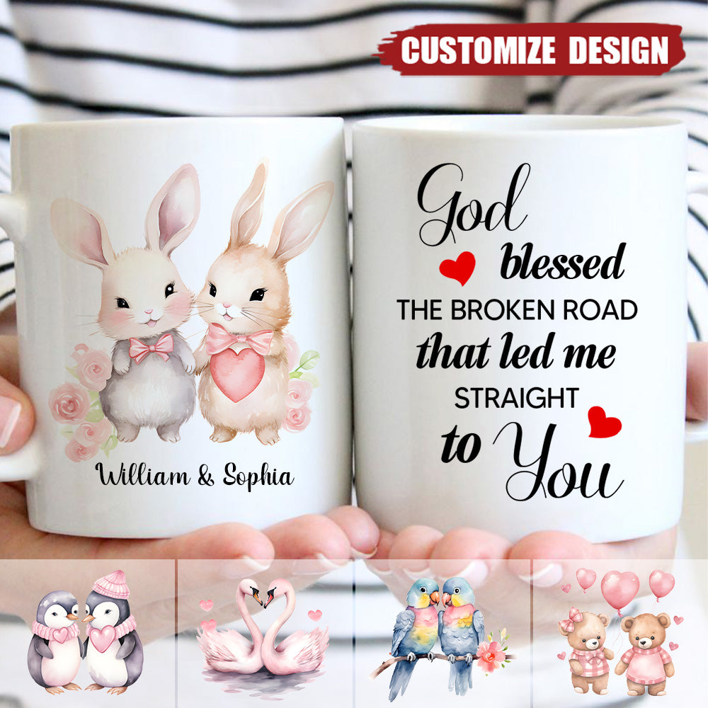 Personalized Cute Animals and Names mug - Gift For Couples