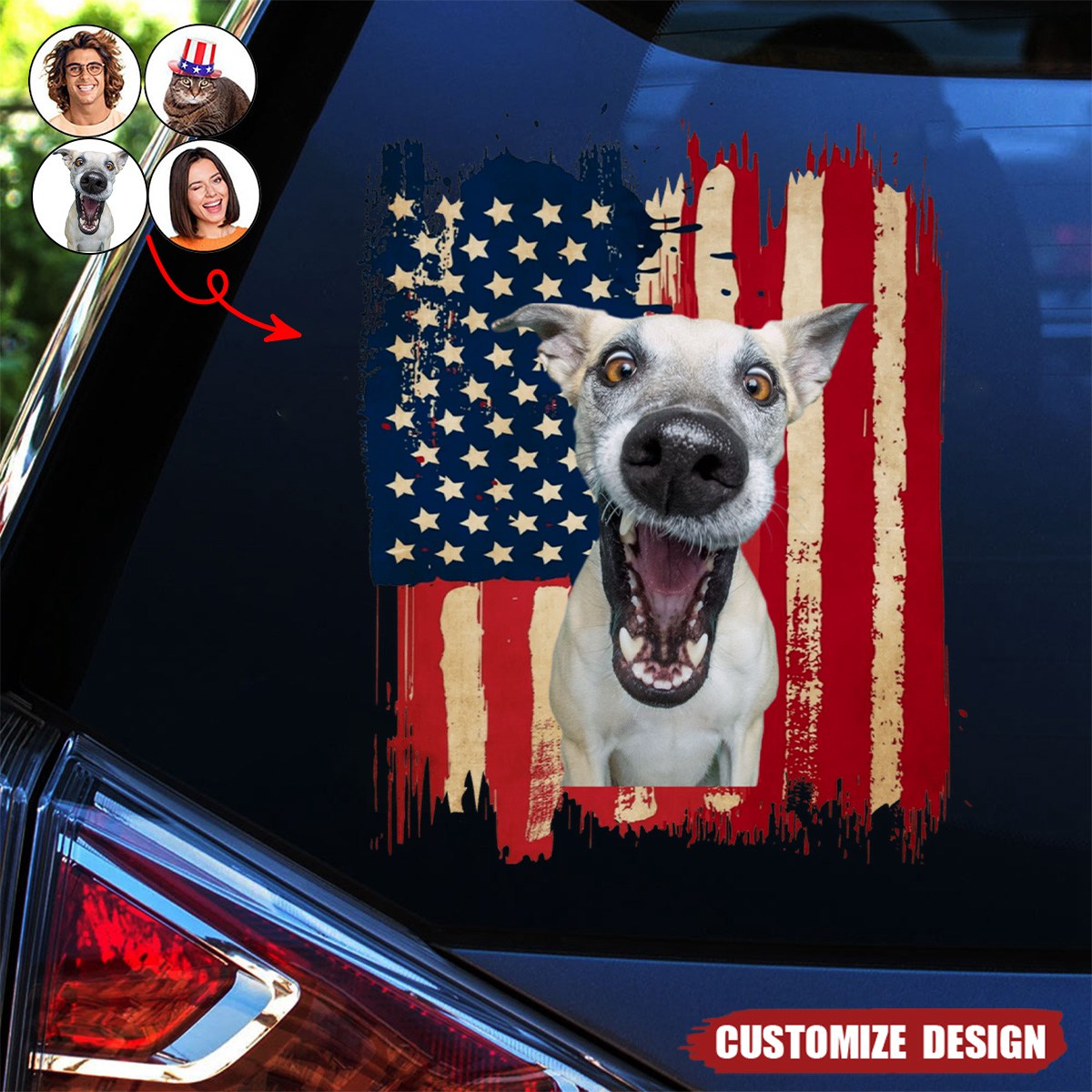 Personalized dog photo decal - gift for dog lovers