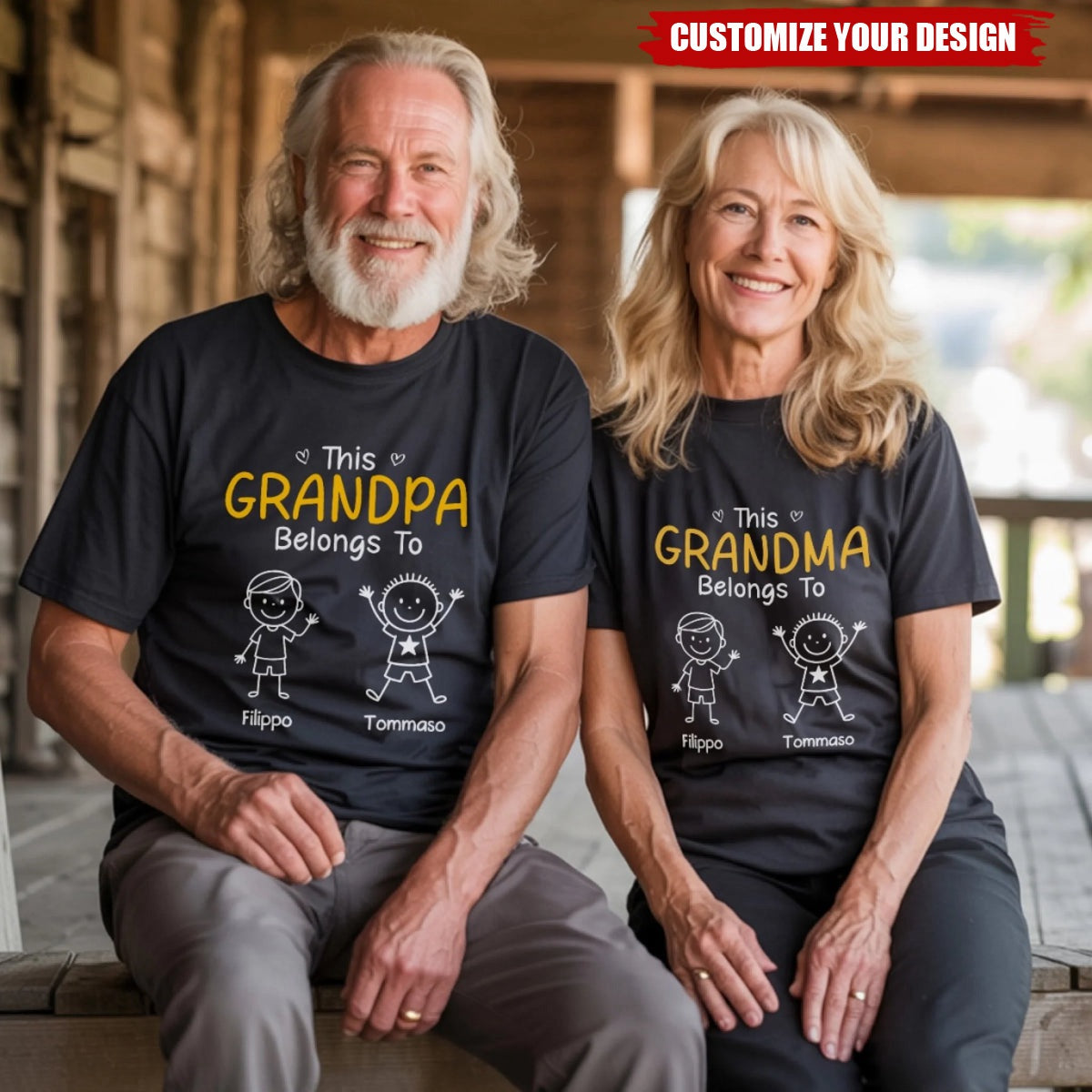 Custom Premium T-shirt - Personalized Birthday Gifts For Dad, Grandpa - Promoted To Grandpa