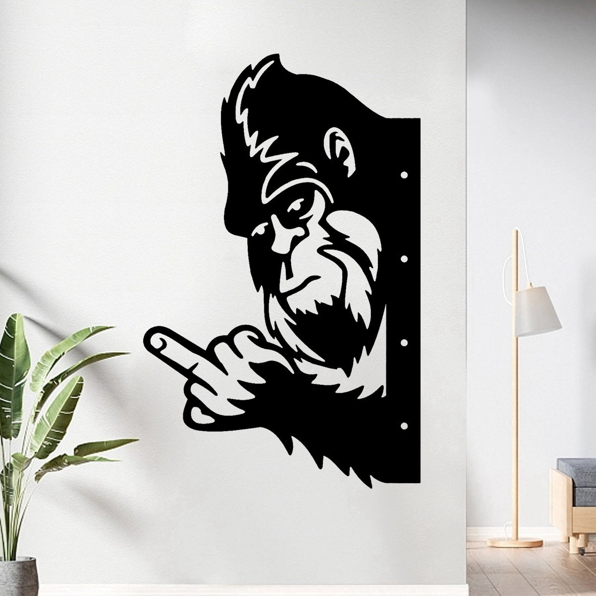 Peek-a-Boo Flipping Off Bigfoot Metal Sign – Flipping the Bird Edition - Bigfoot Says Your #1