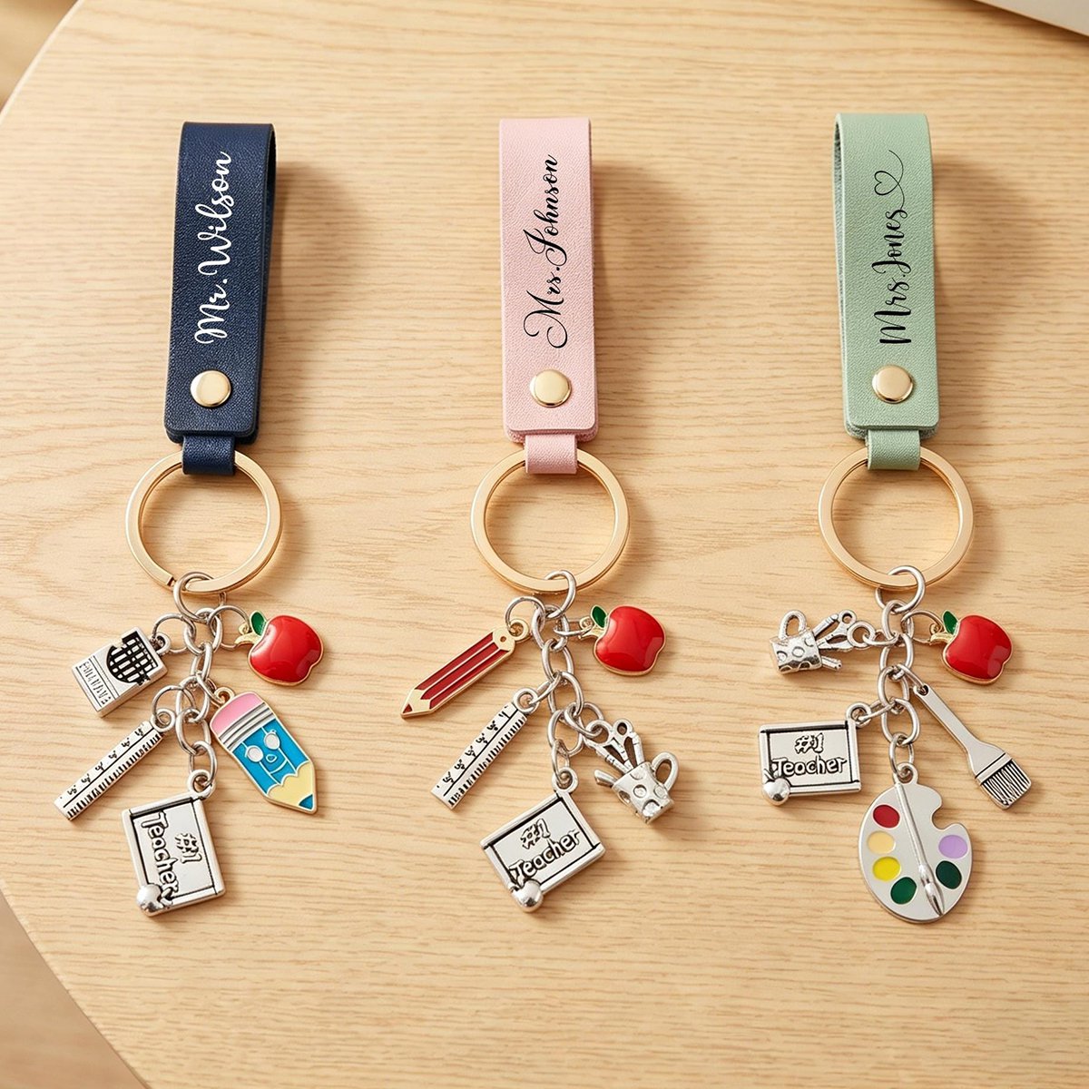 Personalized Back to School Keychain - Teacher Appreciation Gift