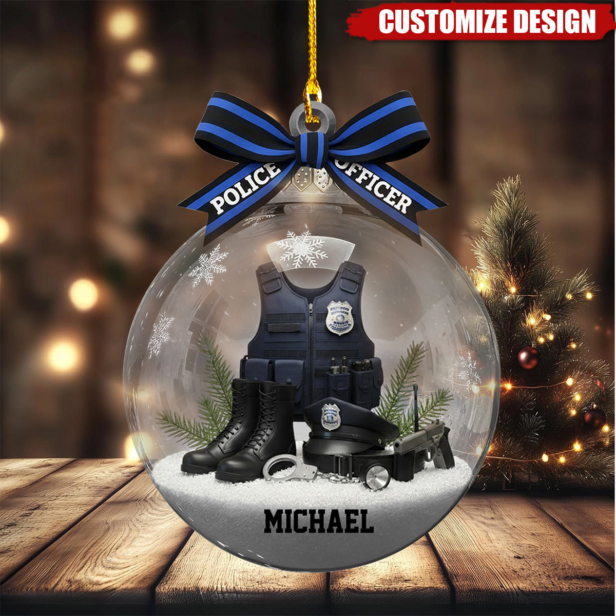 Proud Police Officer - Personalized Police Officer Ornament