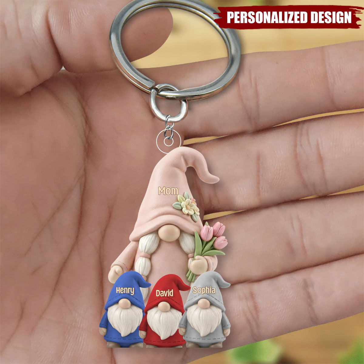 Personalized Mom Keychain- Gifts For Mom